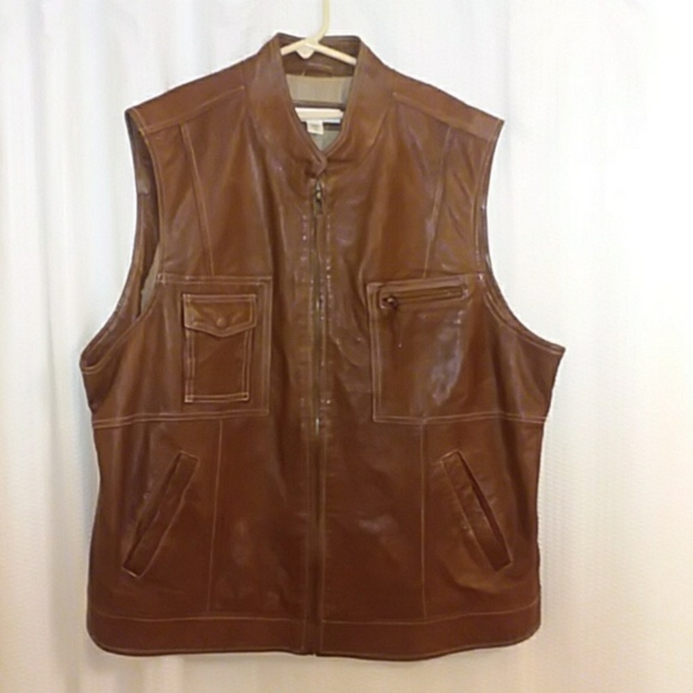 Coldwater Creek Leather Vest - Picture 4 of 8
